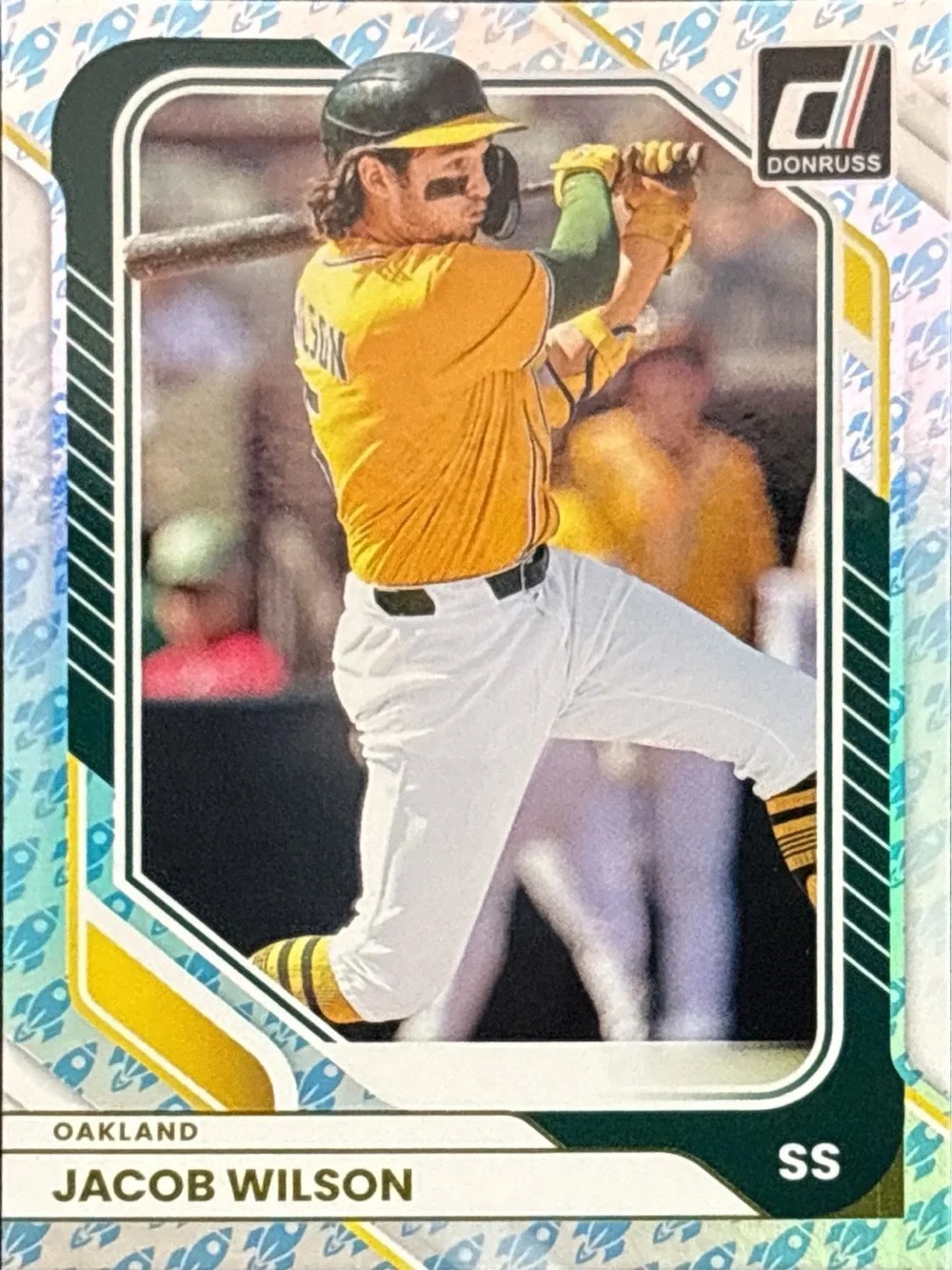 Panini Donruss Jacob Wilson Oakland Baseball Card - Refractor